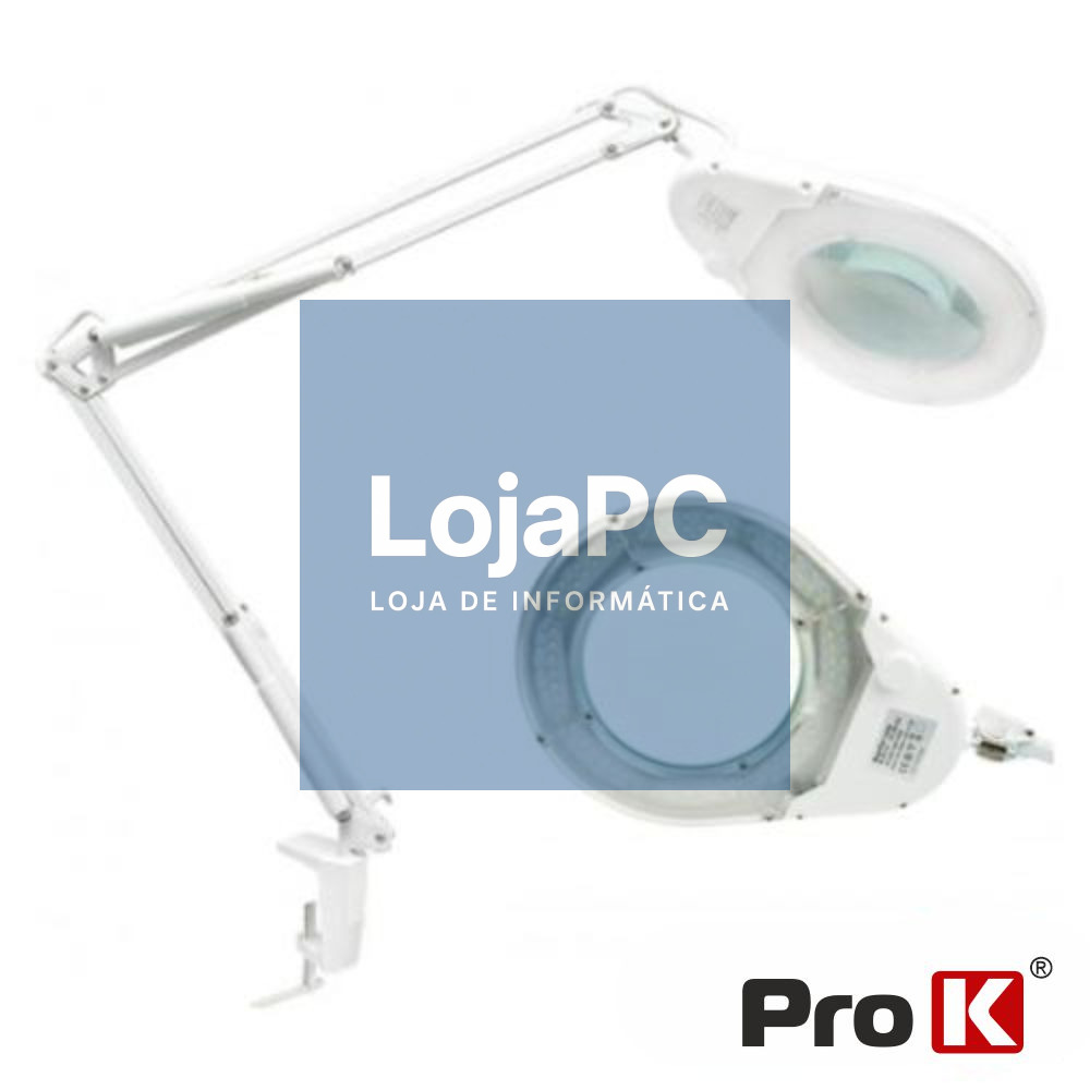 CANDEEIRO C/ LUPA BANCADA 5 DIOPTRIAS 80 LEDS 7W PROK
