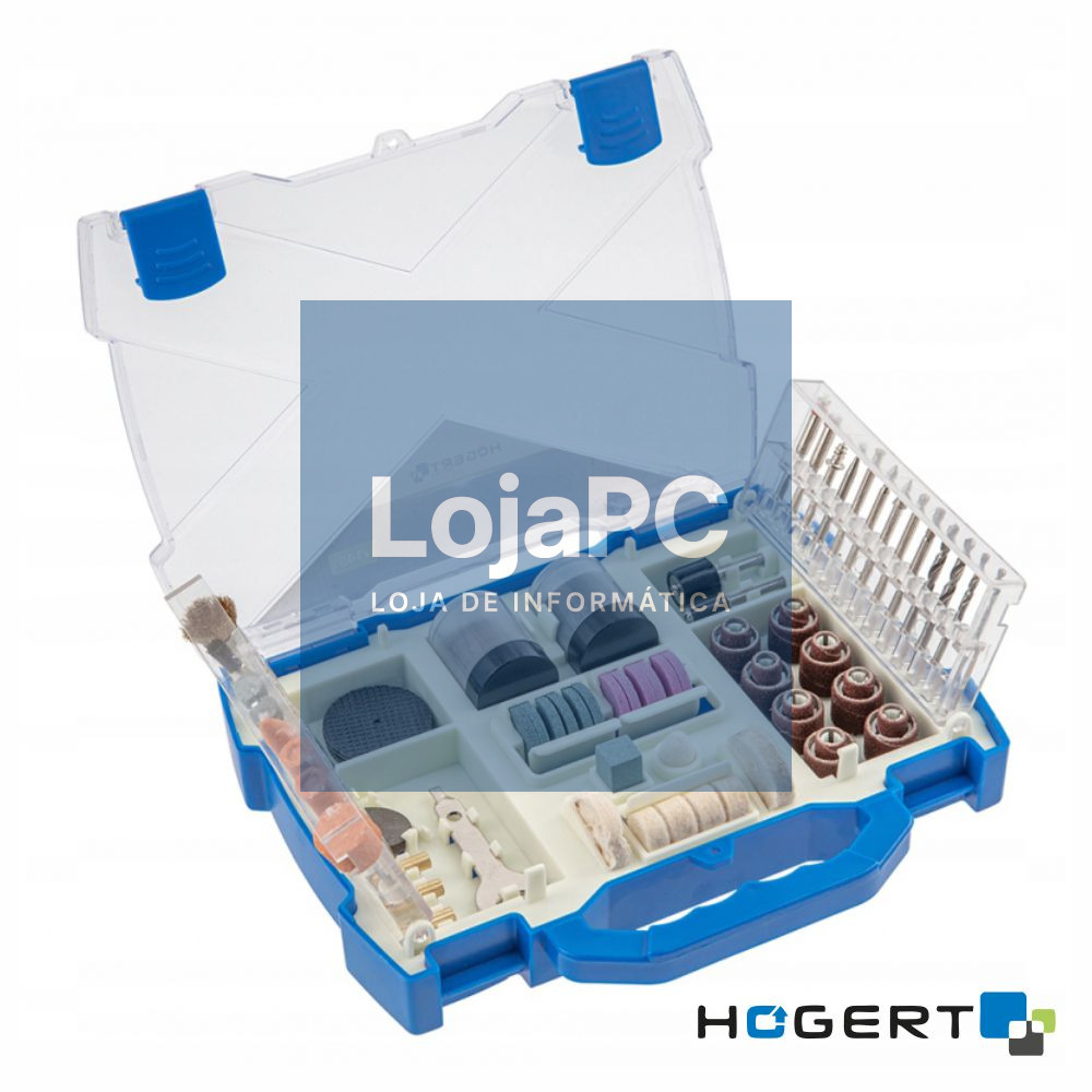 Conjunto de 145 Acessórios P/ Mini Berbequim HOGERT