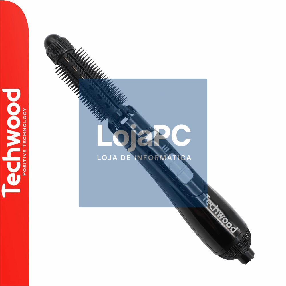 Escova Alisadora de Cabelo Rotativa 800W TECHWOOD