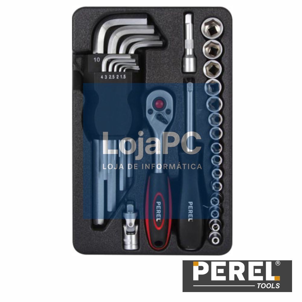 CONJUNTO FERRAMENTAS PROFISSIONAL 28 PEÇAS PEREL