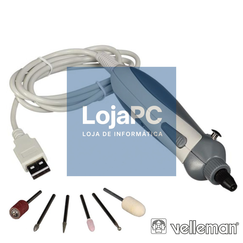 Berbequim De Precisão Elétrico Acessórios USB VELLEMAN