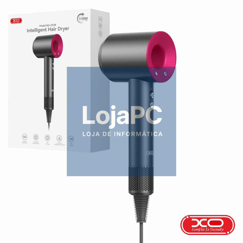 Secador de Cabelo Smart High Speed 1600W Cinzento XO