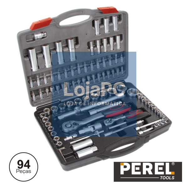 MALA FERRAMENTAS PROFISSIONAL 94 PEÇAS PEREL