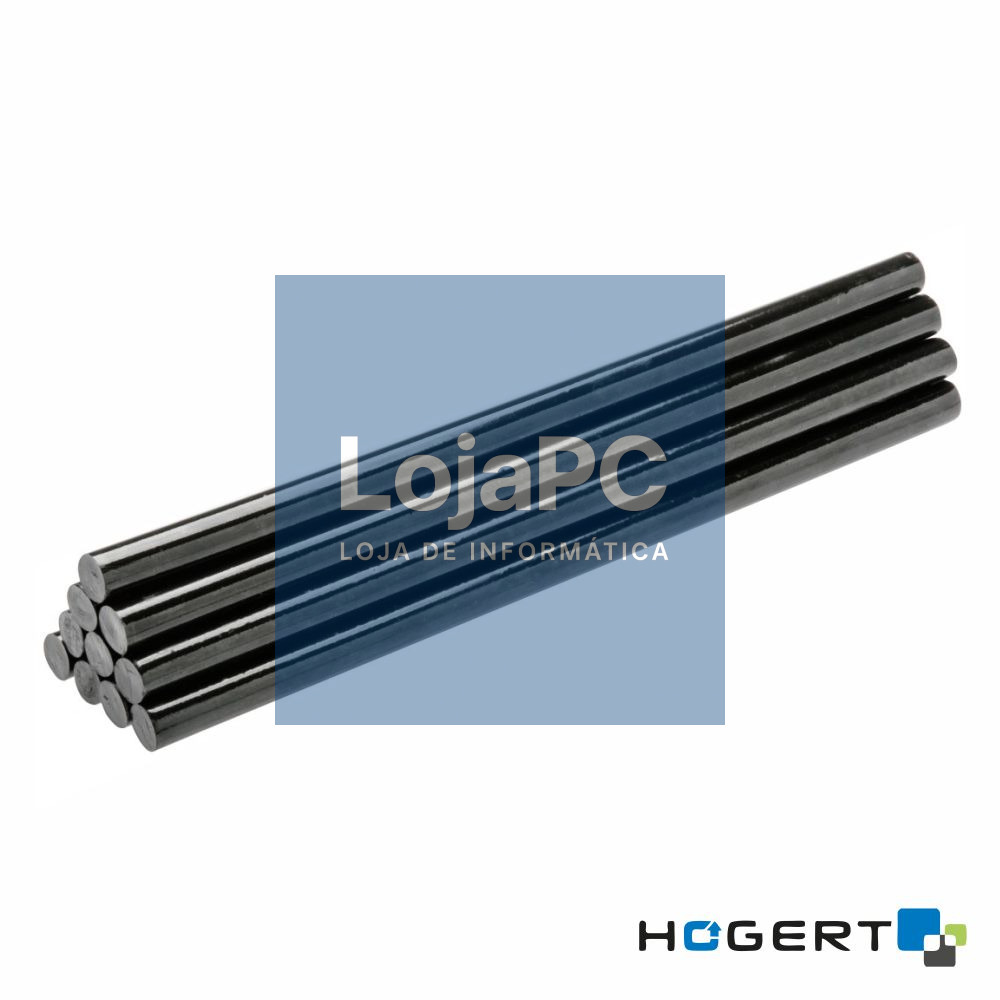 Conjunto de 12 Barras de Cola Quente 11.2x250mm Preto