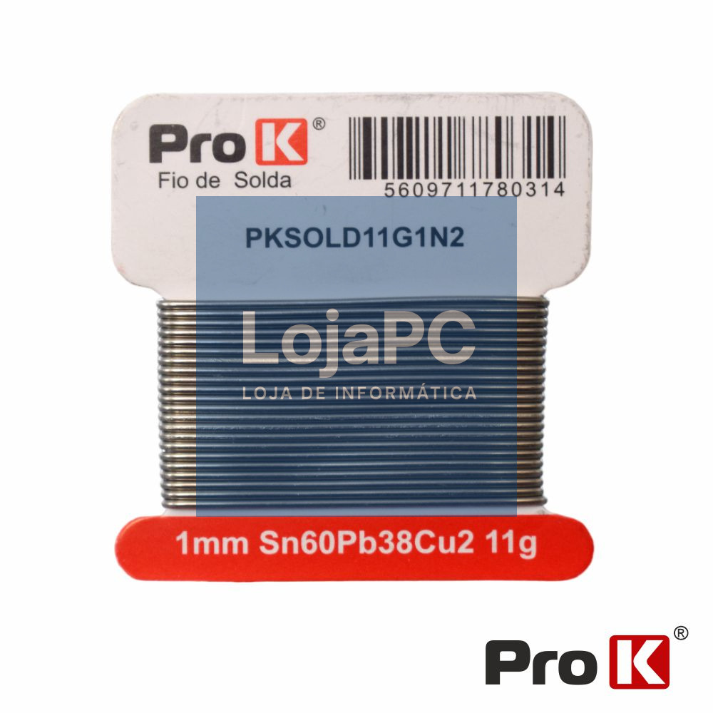 Solda 1mm Sn60Pb38Cu2 11g PROK