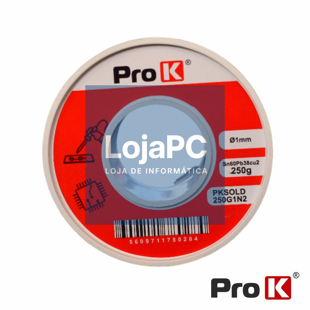 Solda 1mm Sn60Pb38Cu2 250g PROK