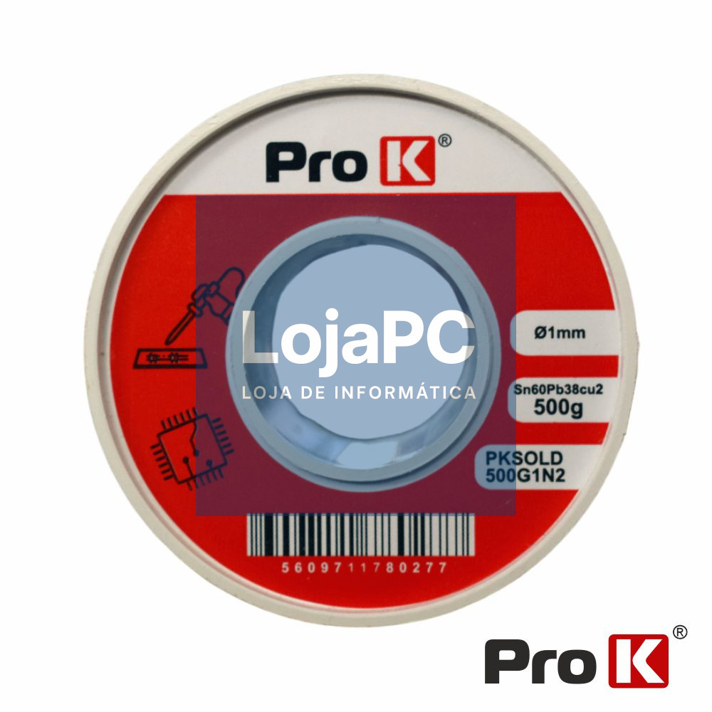 Solda 1mm Sn60Pb38Cu2 500g PROK