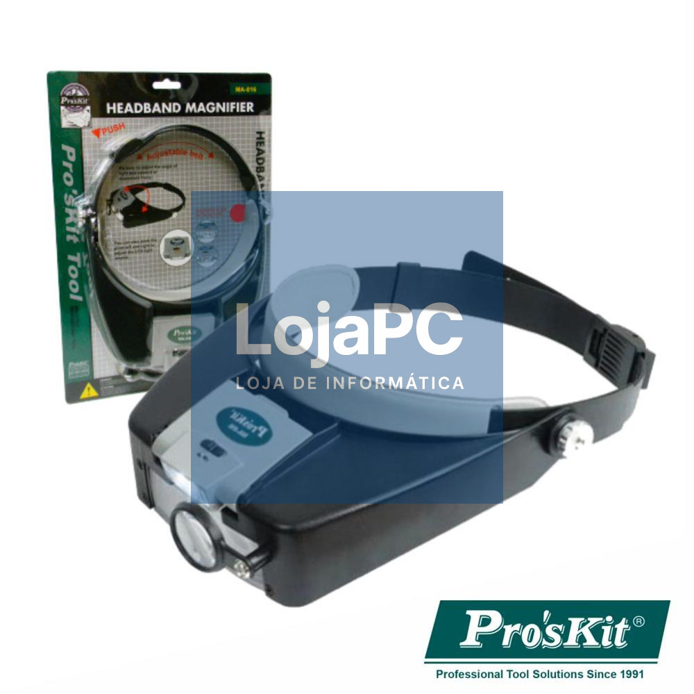 LUPA DE CABEÇA C/ ILUMINAÇÃO A LED PROSKIT