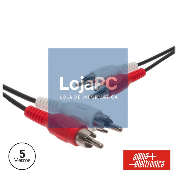 CABO 2-RCA MACHO / 2-RCA MACHO PVC 5M