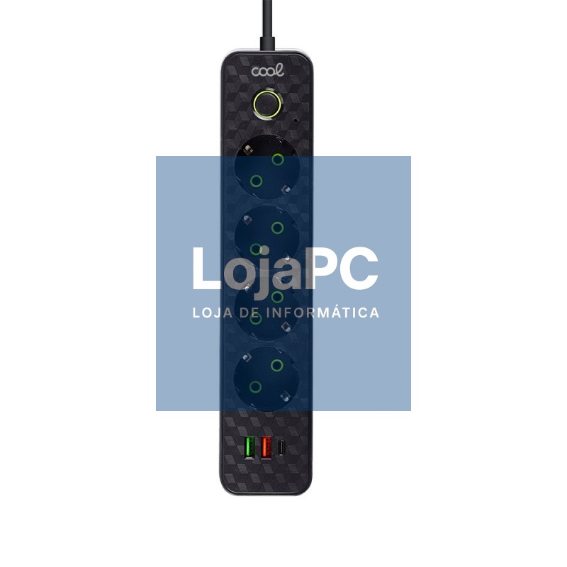 COOL Multi-Port Universal Charger (7-Port Power Strip) Black — imagem 2