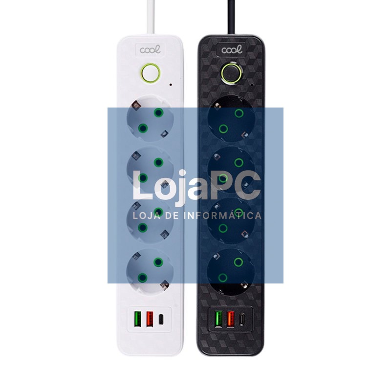 COOL Multi-Port Universal Charger (7-Port Power Strip) Black — imagem 4