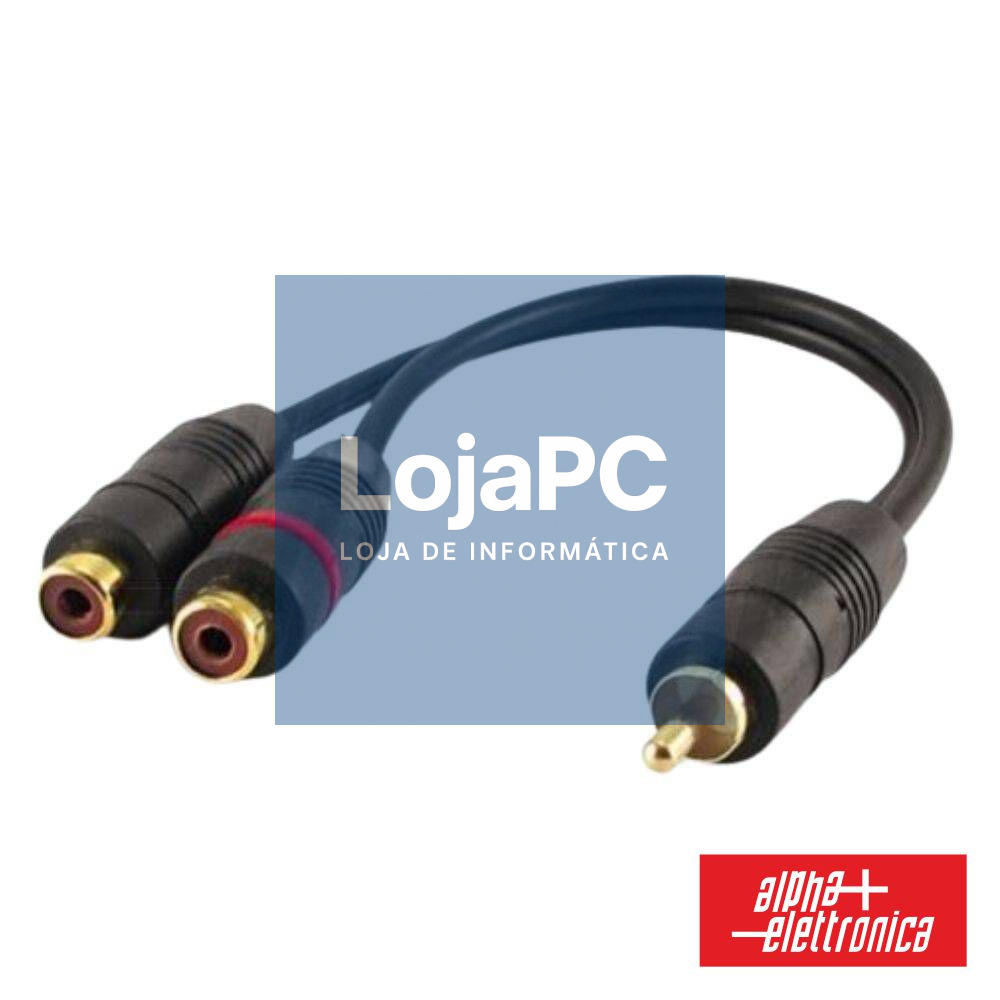 CABO RCA MACHO / 2RCA FÊMEA 0.2M BLISTER