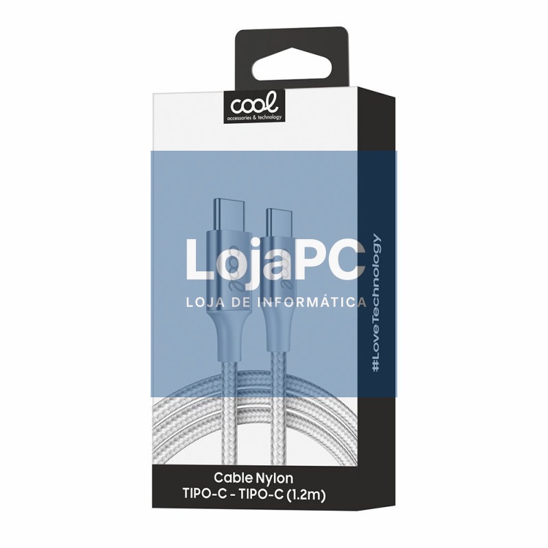 COOL Nylon Universal Type C to Type C USB Cable (1.2 Meters) — imagem 2