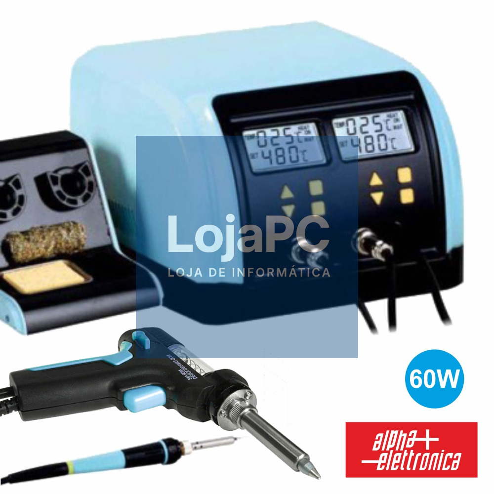 ESTAÇÃO DE SOLDAR E DESSOLDAR REGULÁVEL 60W 230V