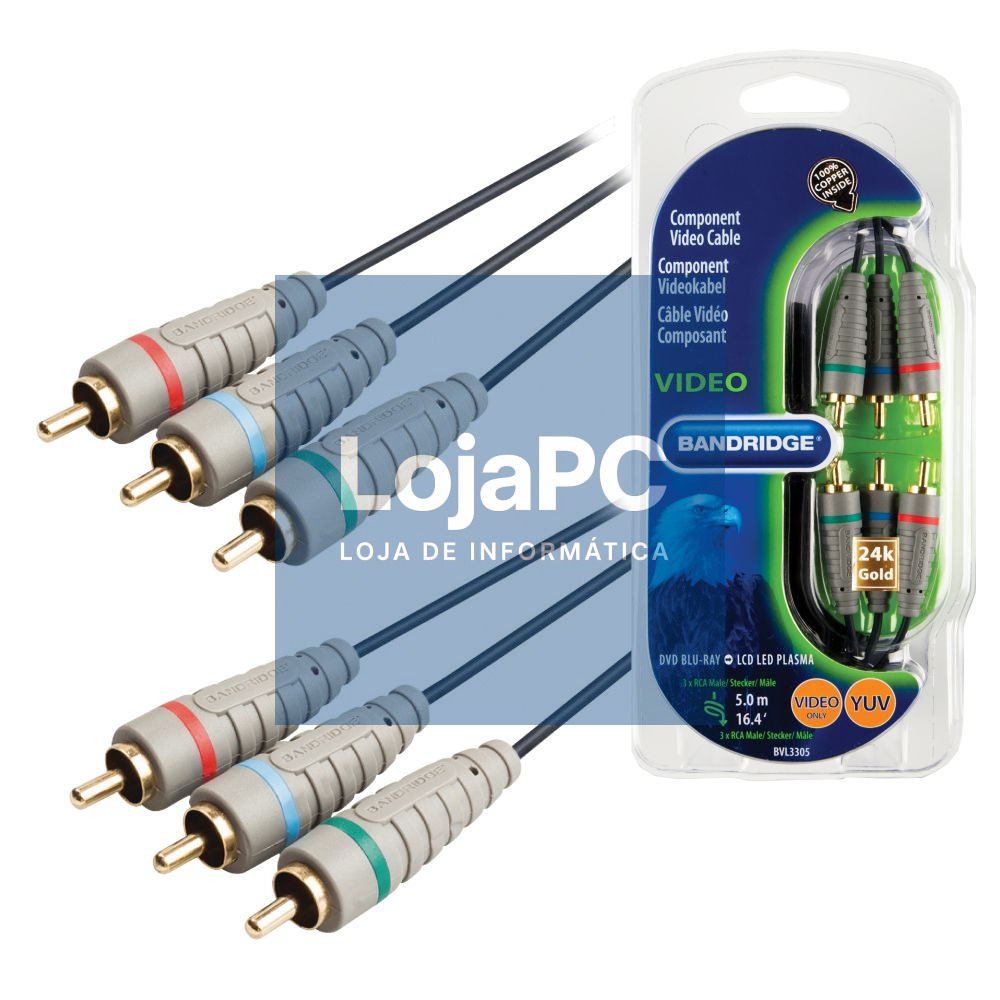 Cabo 3rca Macho / 3rca Macho 5m BANDRIDGE