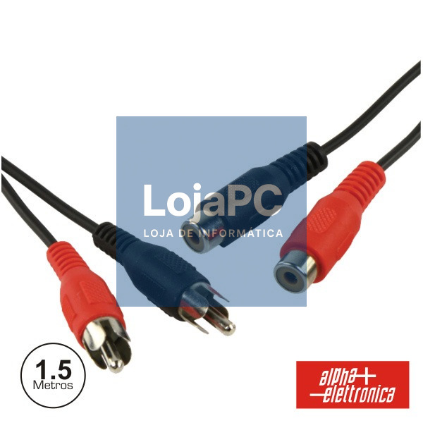 CABO 2-RCA MACHO / 2-RCA FÊMEA 1.5M