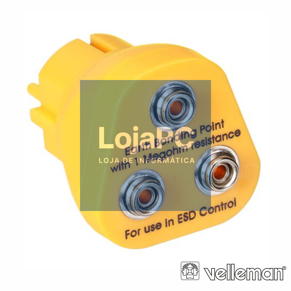 Ficha Schuko Ligação à Terra P/ Proteção Anti-Estática ESD
