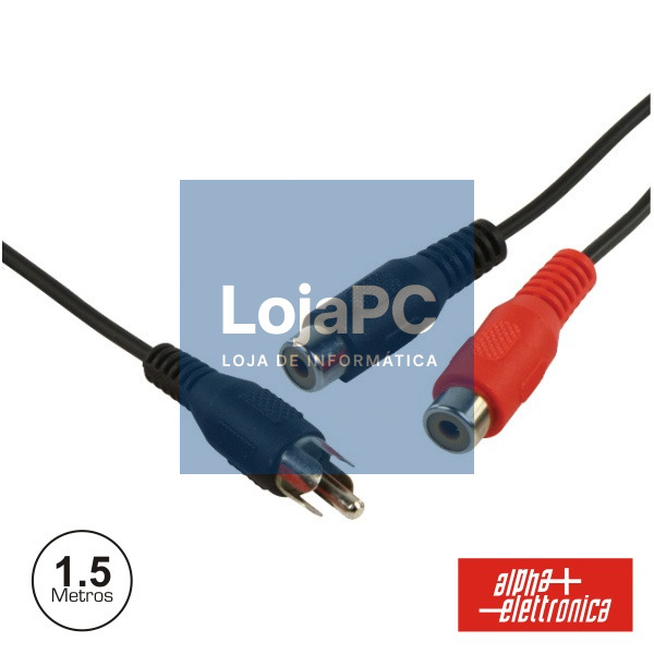 CABO RCA MACHO / 2RCA FÊMEA 1.5M