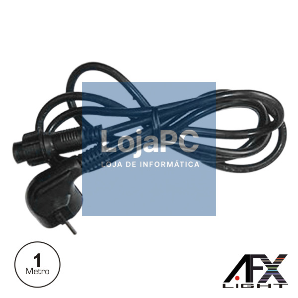 CABO ALIMENTAÇÃO P/ PROJETOR 1M IP65 AFXLIGHT