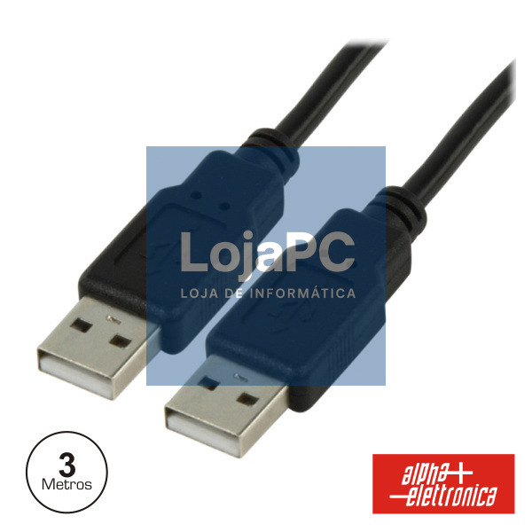 CABO USB-A 2.0 MACHO / USB-A MACHO 3M