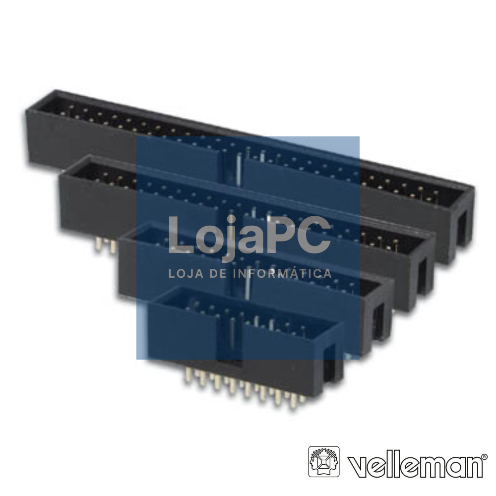 Ficha Conectora Macho P/ Ci Recto 2.54mm 26p VELLEMAN