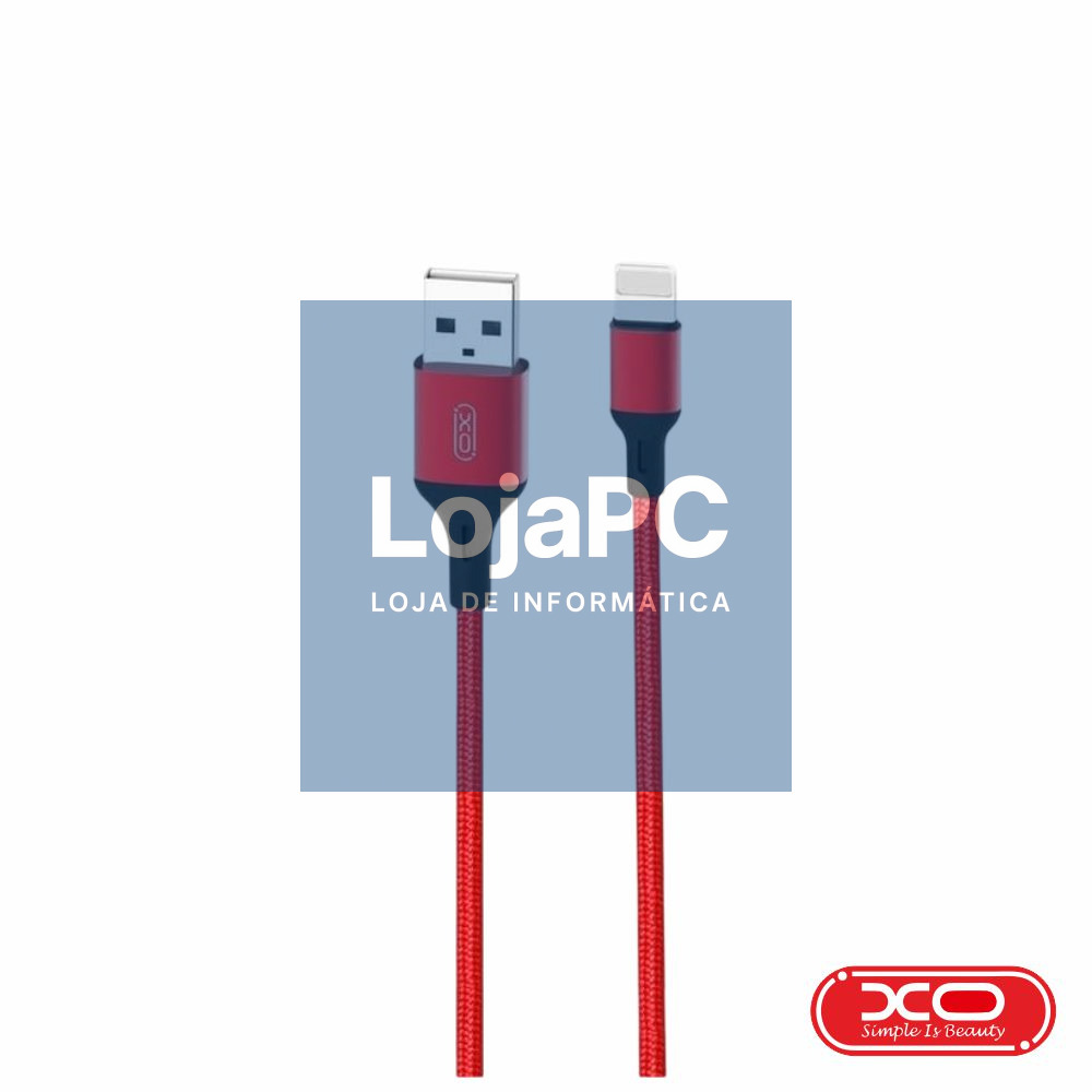 Cabo USB-A 2.0 Macho / Lightning Macho 1m Vermelho XO