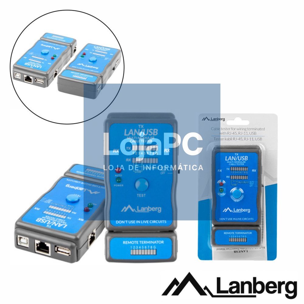 Testador de Cabos Rede RJ45 LANBERG