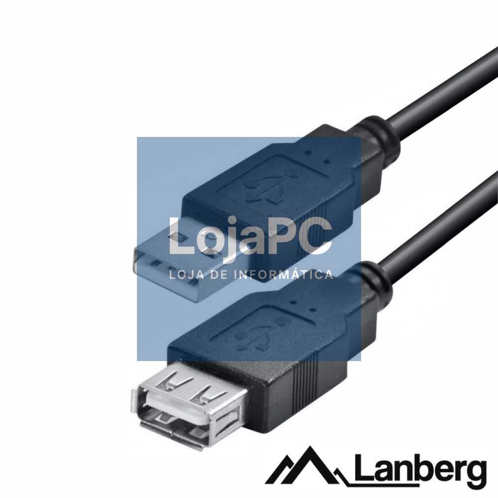 Cabo USB-A 2.0 Macho / USB-A Fêmea 3m LANBERG