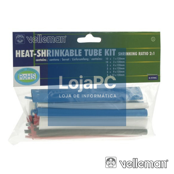 KIT MANGA TERMORETRÁCTIL 40X MULTICOR VELLEMAN