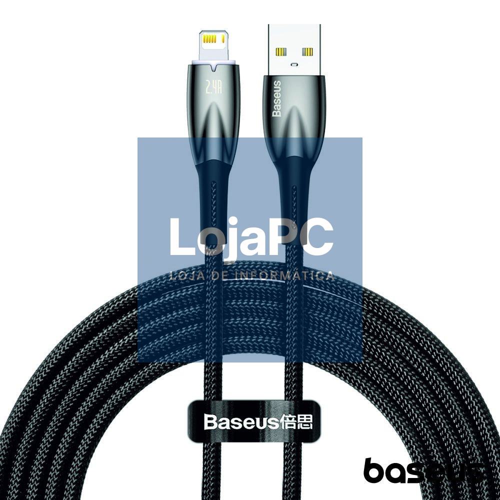 Cabo USB-A Macho P/ Lightning  Macho 2m Glimmer BASEUS