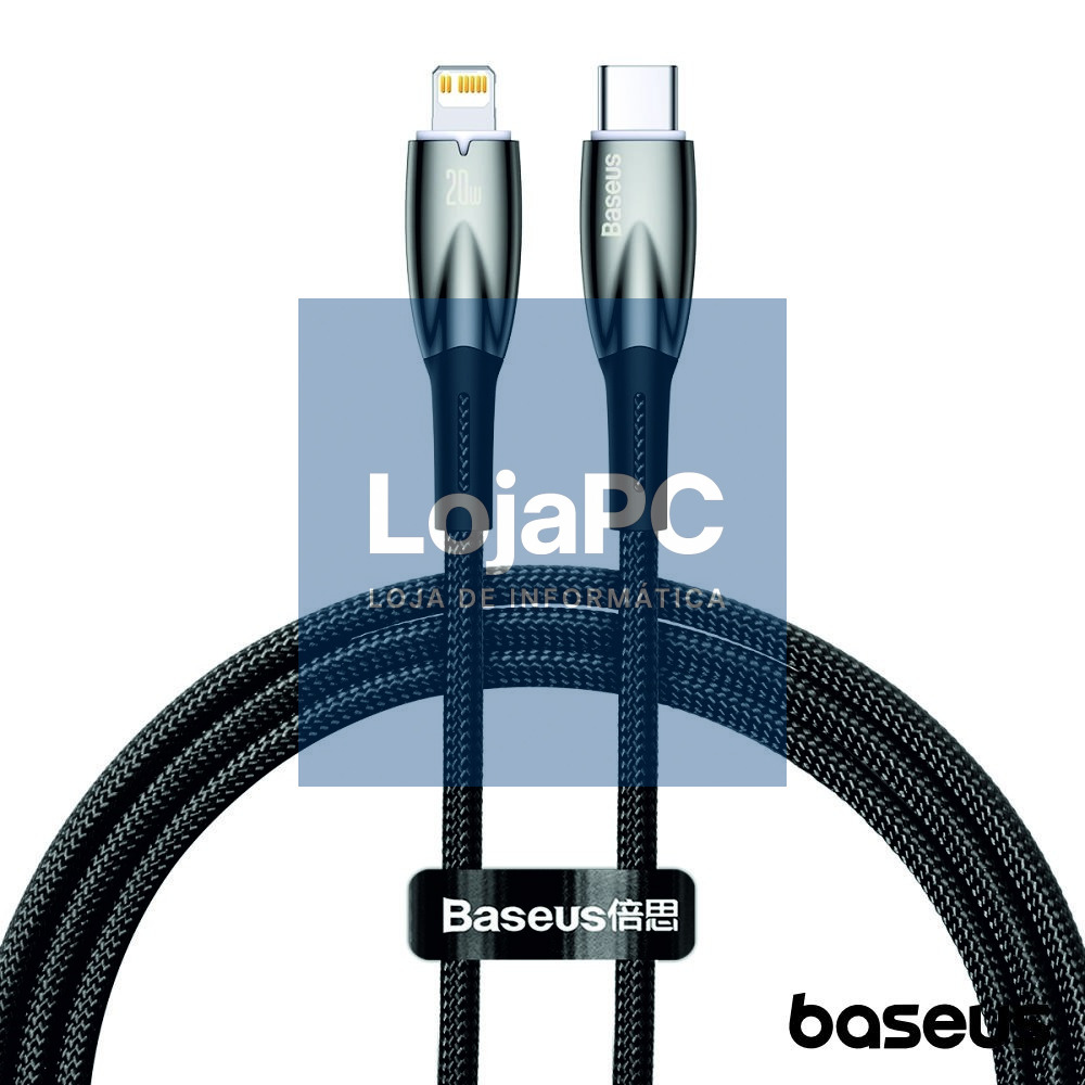 Cabo USB-C Macho P/ Lightning Macho 1m PD 20W Glimmer BASEUS