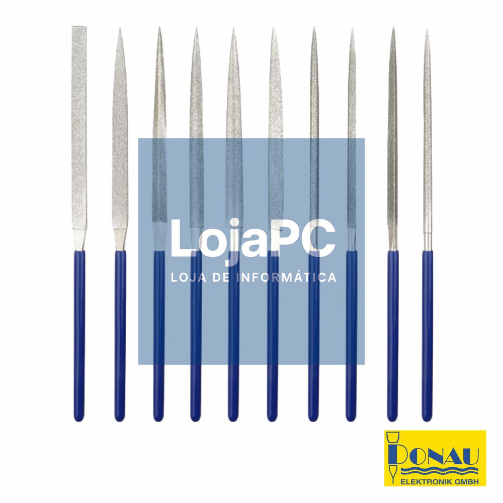CONJUNTO DE 10 LIMAS DE DIAMANTE GRAO 150 140MM DONAU