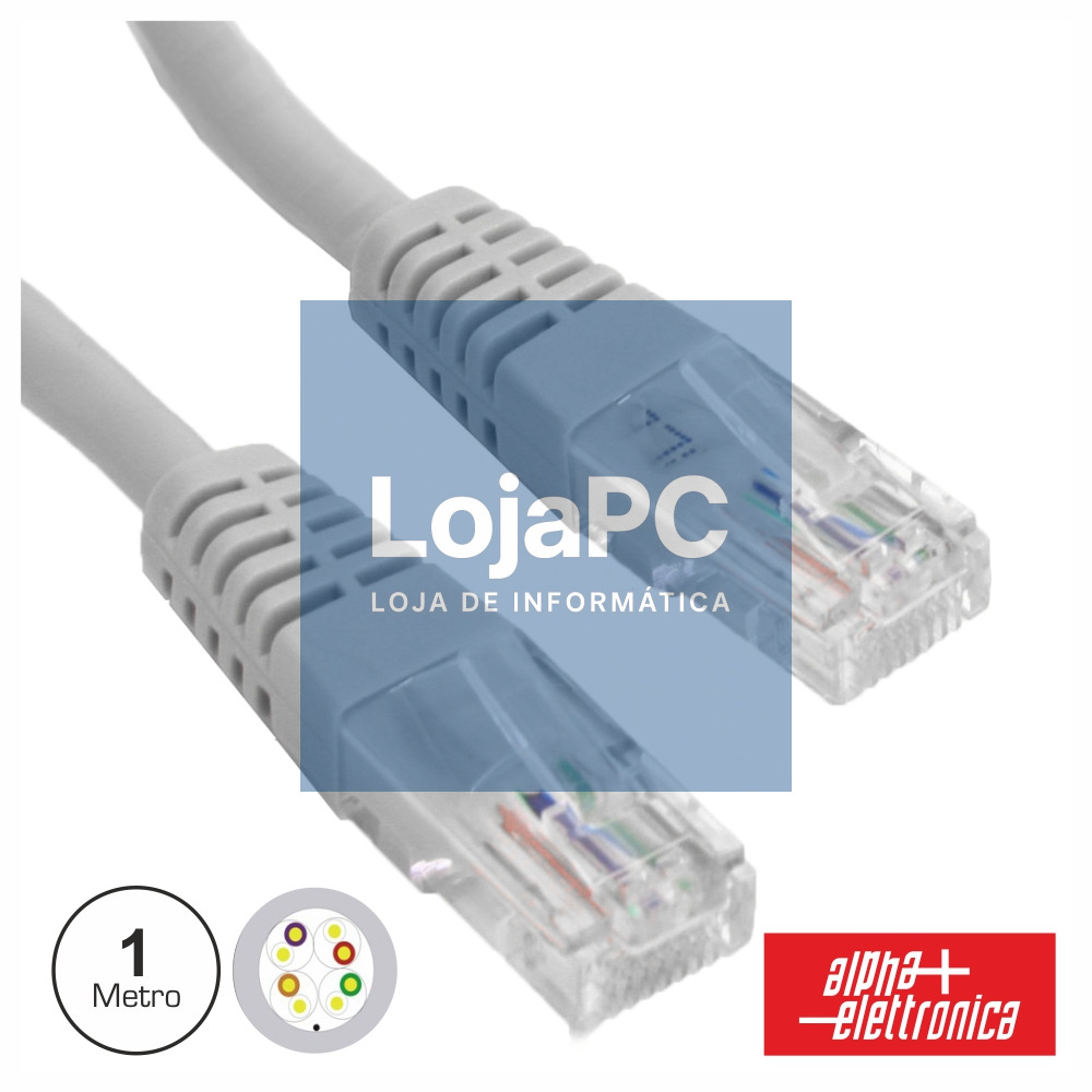 CABO UTP CAT5 CINZA 1M