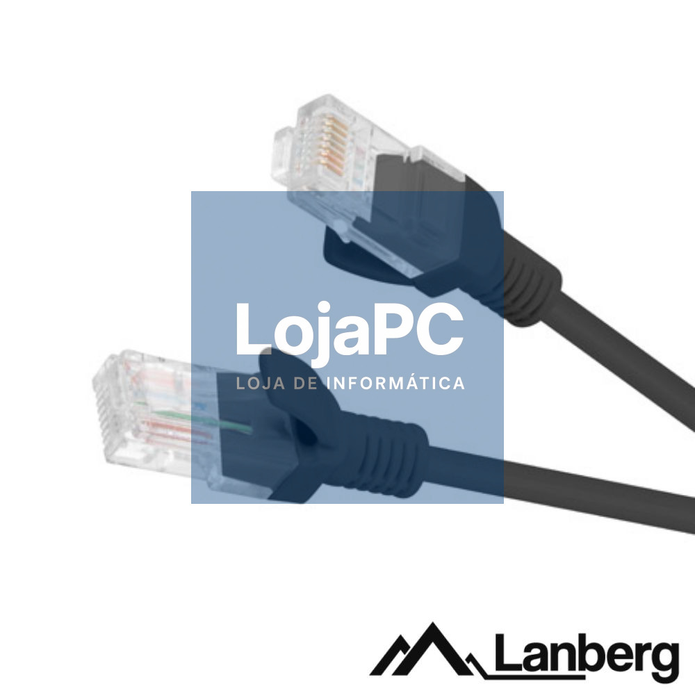 Cabo UTP CAT5E 50cm Preto LANBERG