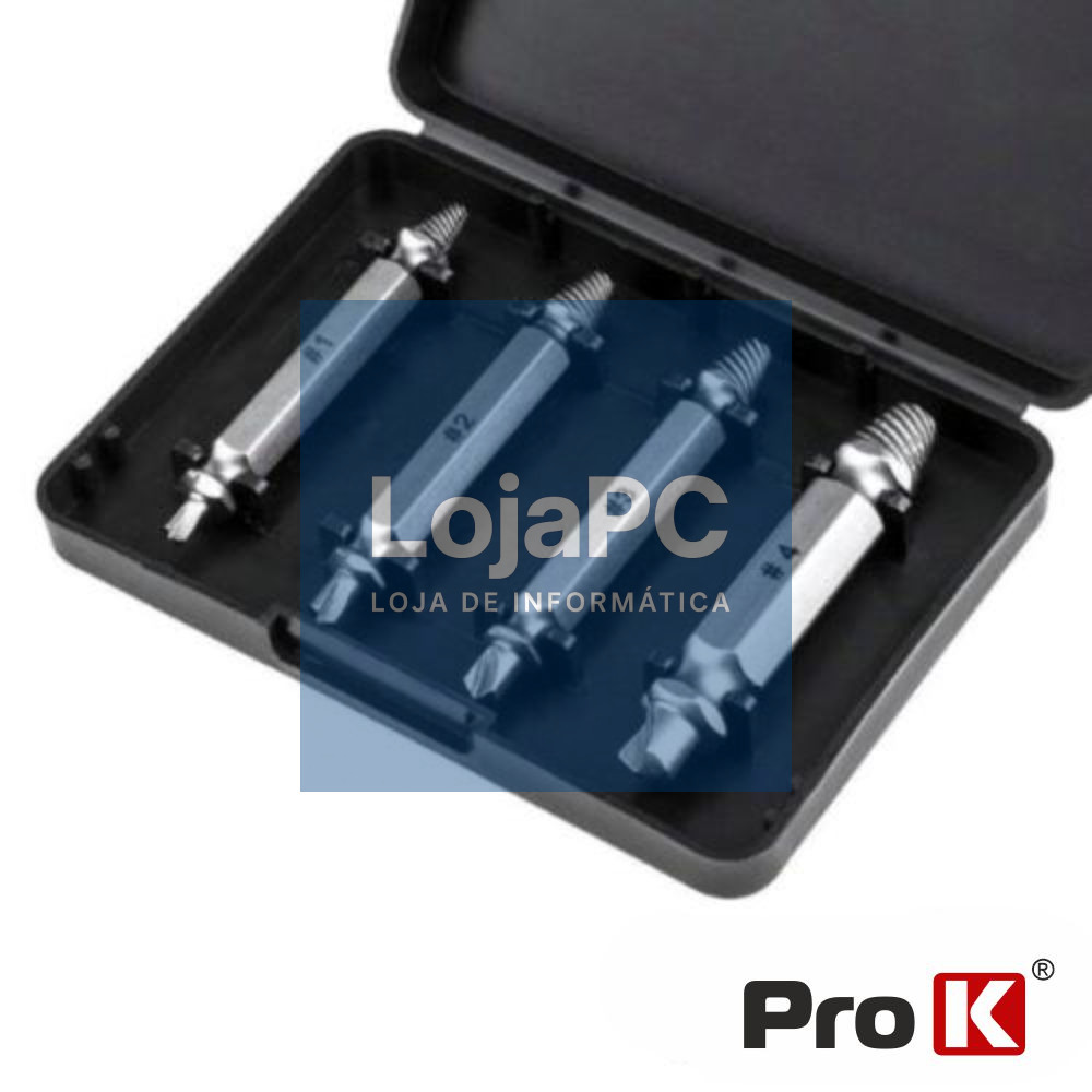 CONJUNTO DE 4 PONTAS P/ REMOVER PARAFUSOS PROK