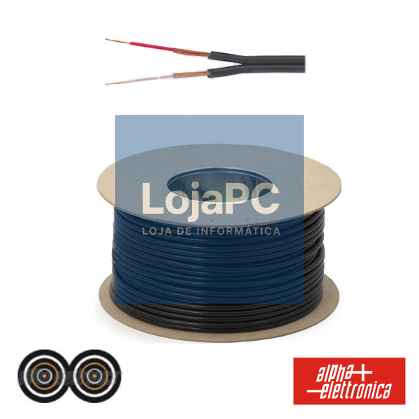 CABO ELETRONICA 2 CONDUTORES + 2 MALHAS 2x0.25 Dim 4x8.2 PRE