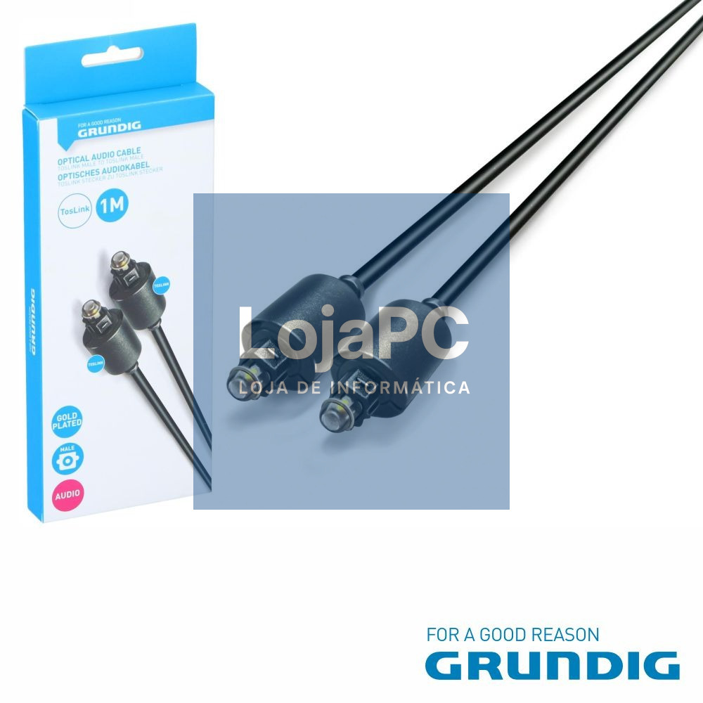 Cabo Fibra Óptica Toslink-Toslink 1M GRUNDIG