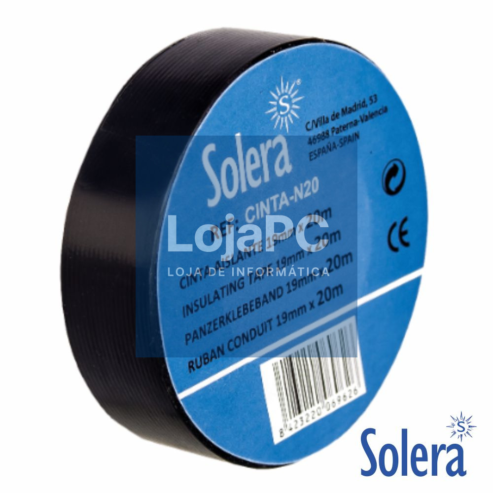 Fita Isoladora Preta 19mm 10m SOLERA