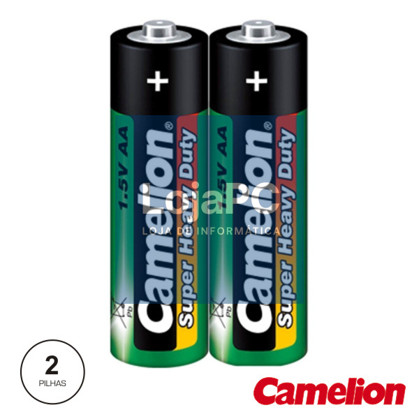 PILHA ZINCO-CARVÃO LR6-AA 1.5V 2X CAMELION