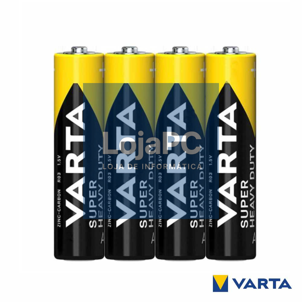 Pilha Zinco-Carvão R03/AAA 1.5V 4x Super Heavy Duty VARTA