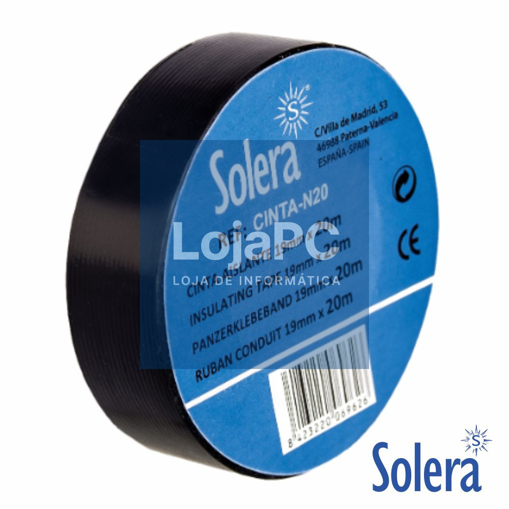 Fita Isoladora Preta 19mm 20m SOLERA