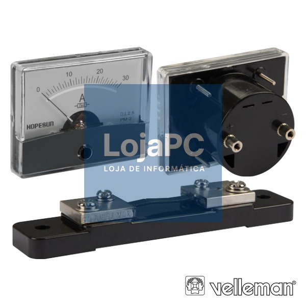 AMPERÍMETRO DE PAINEL 30A DC VELLEMAN