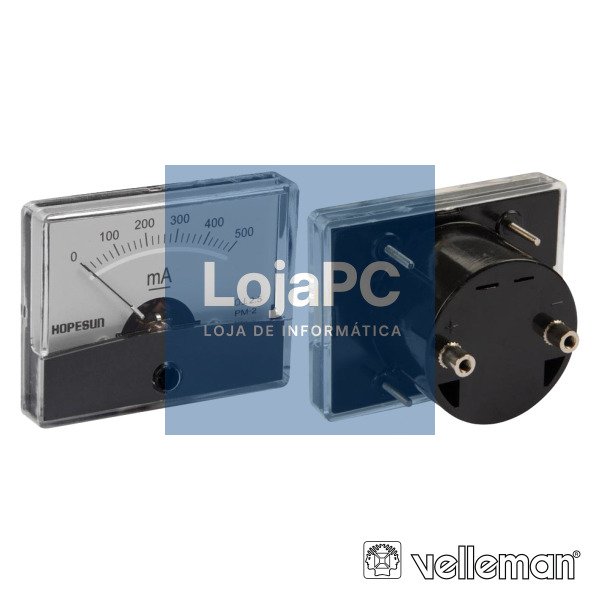 AMPERÍMETRO DE PAINEL 500MA DC VELLEMAN