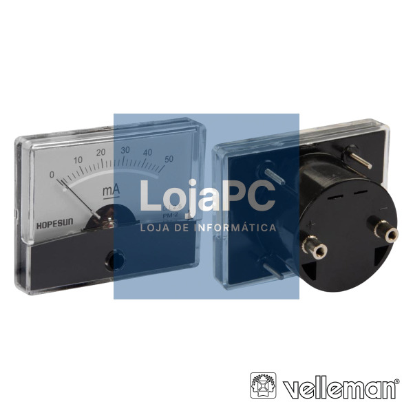 AMPERÍMETRO DE PAINEL 50mA DC / 60 x 47mm VELLEMAN