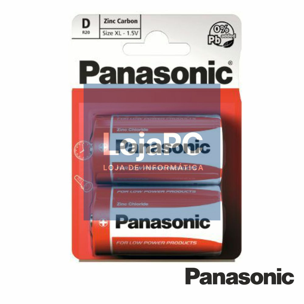 Pilha Zinco-Carvão R20/D 1.5v 2x Special Power PANASONIC