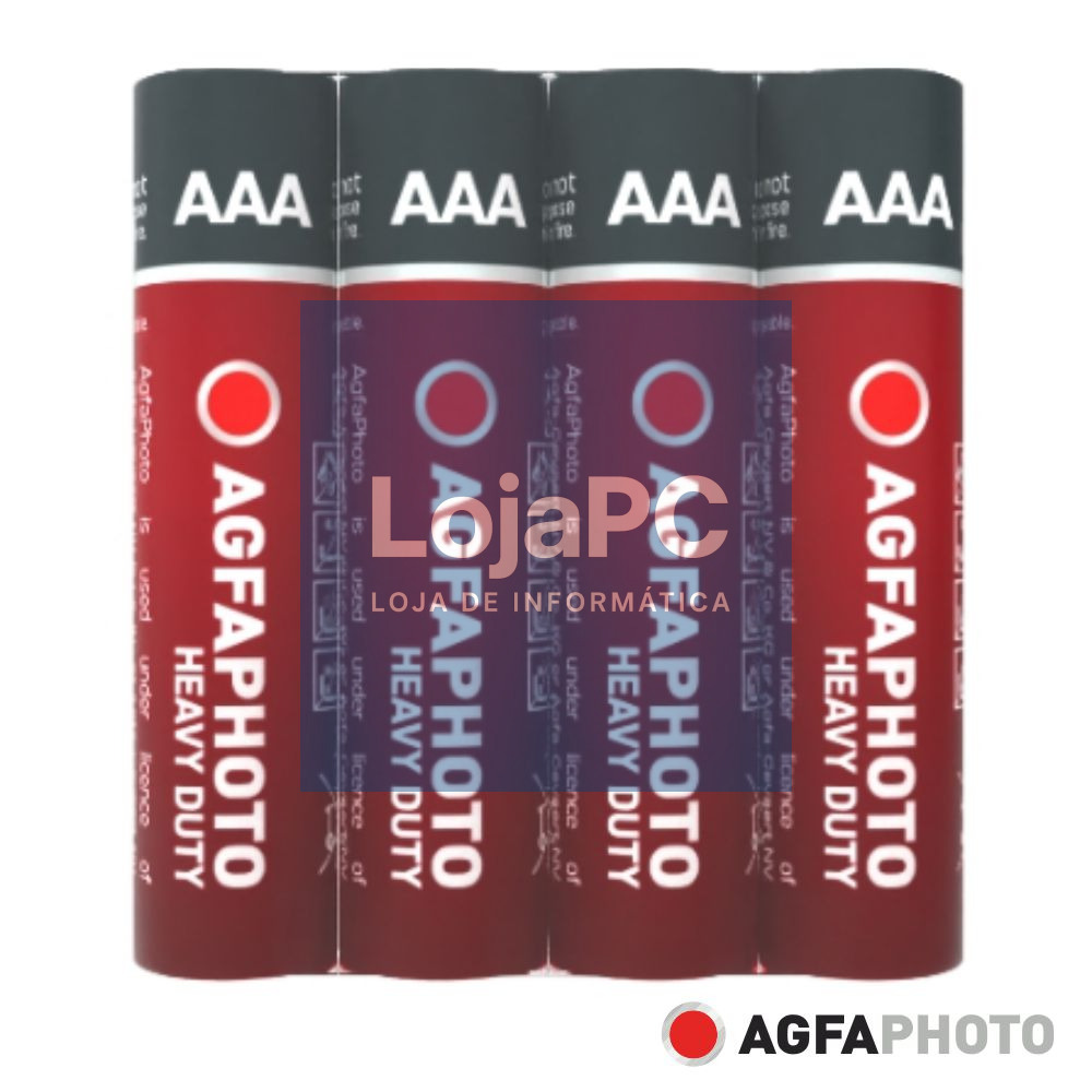 Pilha Zinco-Carvão R03/AAA 1.5V 4x AGFAPHOTO