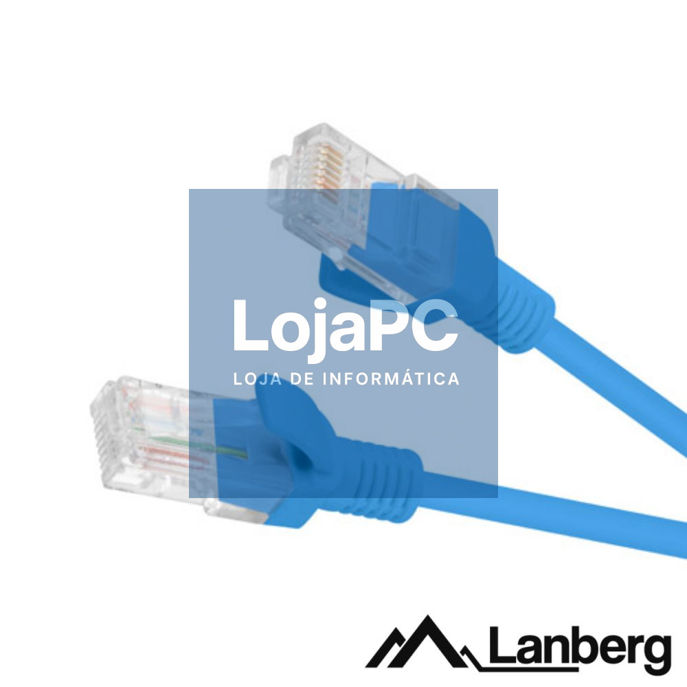 Cabo UTP CAT5E 50cm Azul LANBERG