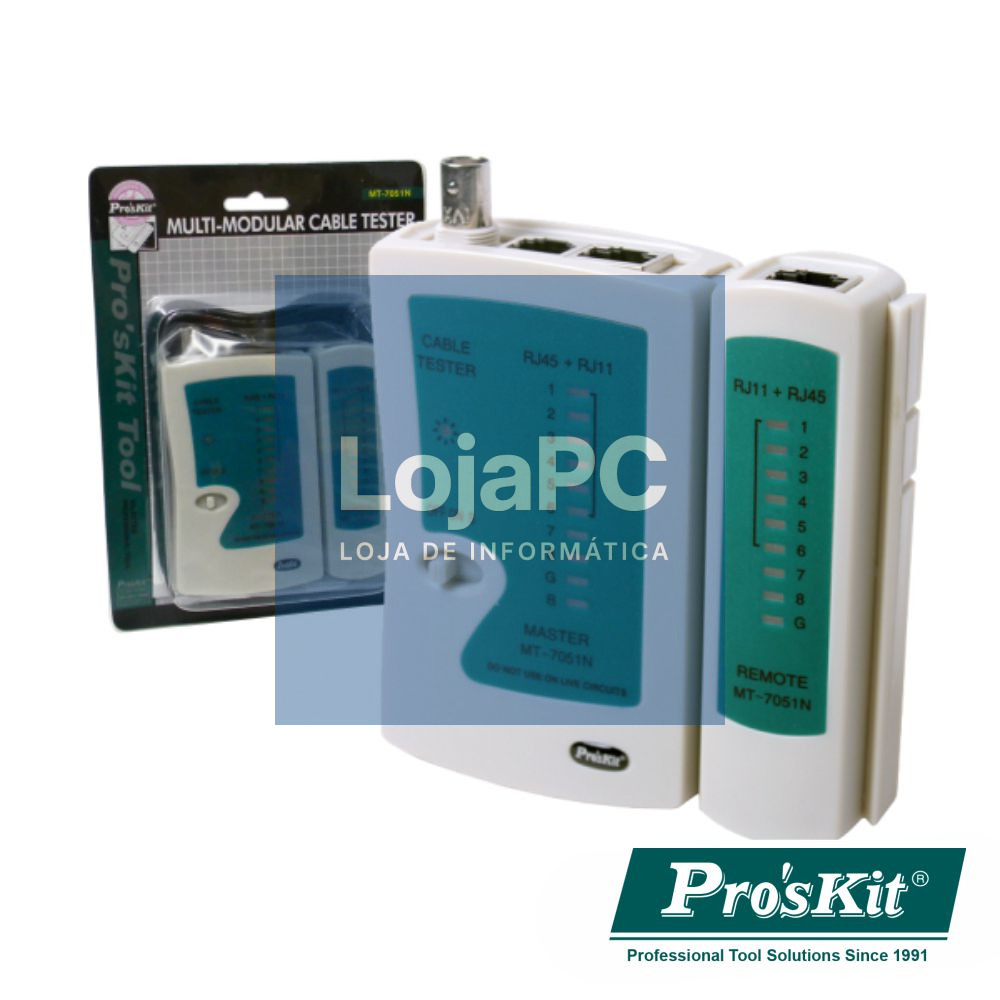 TESTADOR DE CABOS REDE MULTI MODULARES PROSKIT