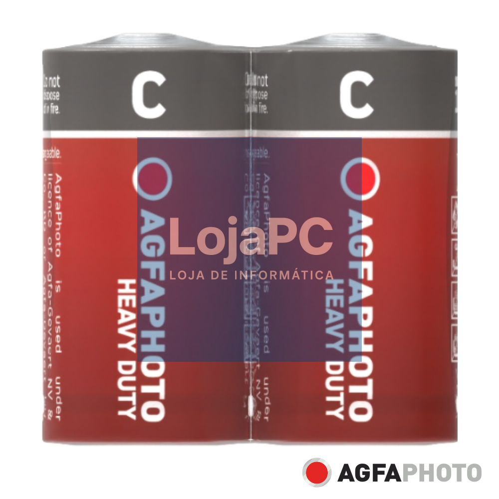 Pilha Zinco-Carvão R14/C 1.5V 2x AGFAPHOTO