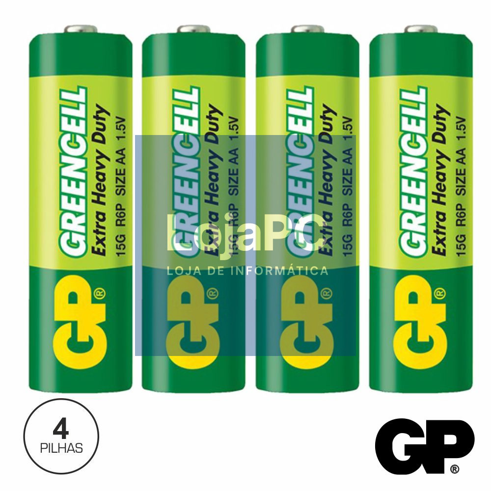 PILHA ZINCO-CARVÃO LR6/AA 1.5V 4X GP